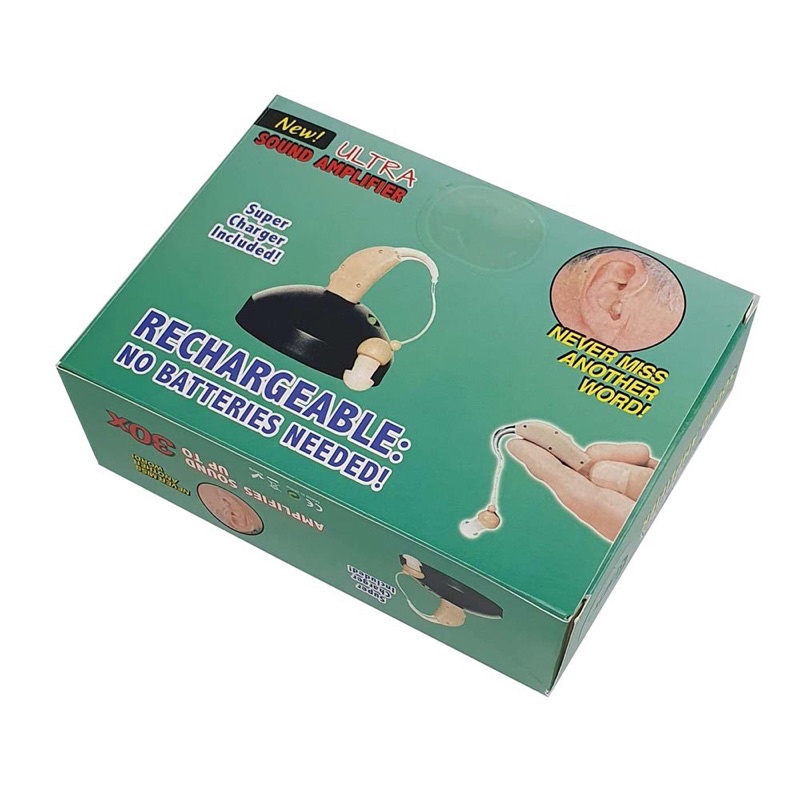 Alat Bantu Dengar ULTRA PREMIUM Cas Charger Orang Tua