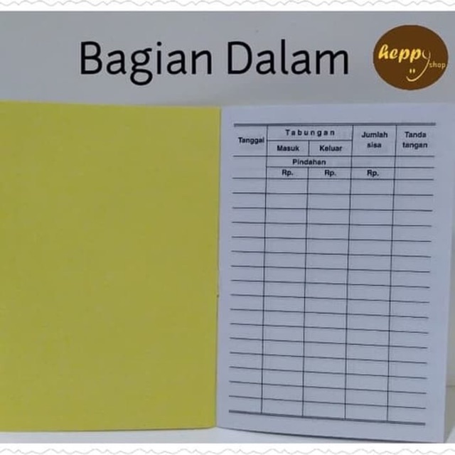 (PER PACK ISI 100) BUKU TABUNGAN ANAK SEKOLAH WARNA RANDOM