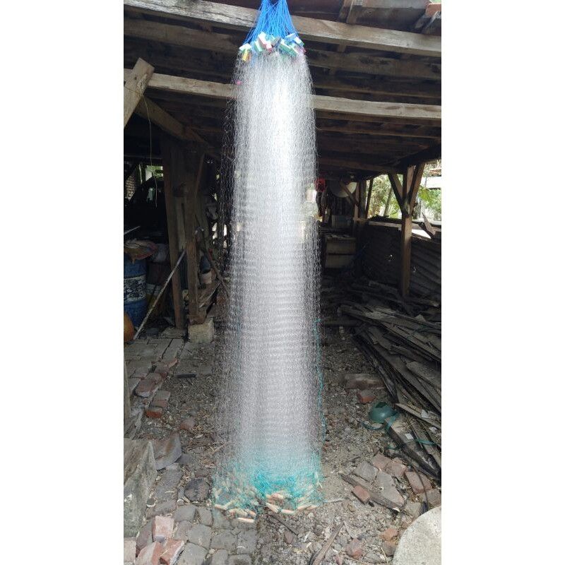 jaring ikan siap pakai 3 jari & 2 jari panjang 10 meter