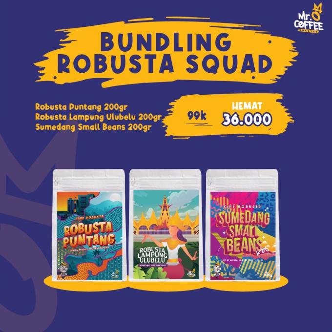 

Bundling 3 kopi 200g Mr O Coffee | Single Origin Arabika / Robusta -Diskon Besar