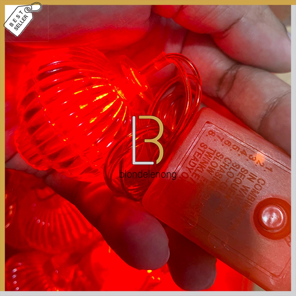 Lampu Hias Lampion Gantung Led Hiasan Imlek Merah Kelap Kelip Kedap Kedip Kerlap Kerlip Dekorasi Indoor Outdoor Ukuran Size Kecil Tenaga Power Listrik Import Murah
