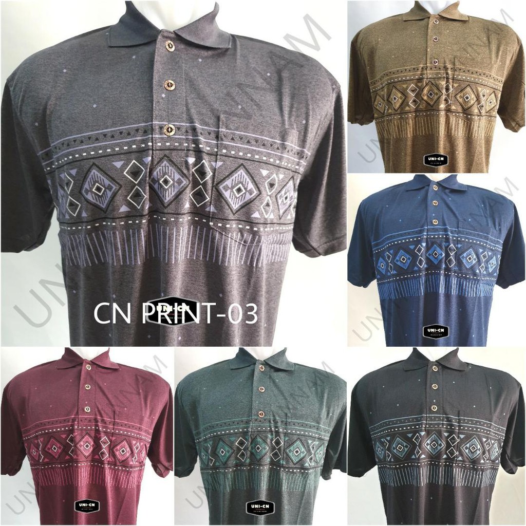 CUN NAM KOREA PRINT - 03. KAOS SABLON POLO SAKU - KOREA HALUS /Kerah Wangki Pria Dewasa Kantong.