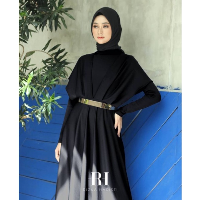 Gamis Hitam Prewedding Siskafano Dress 881 Gamis