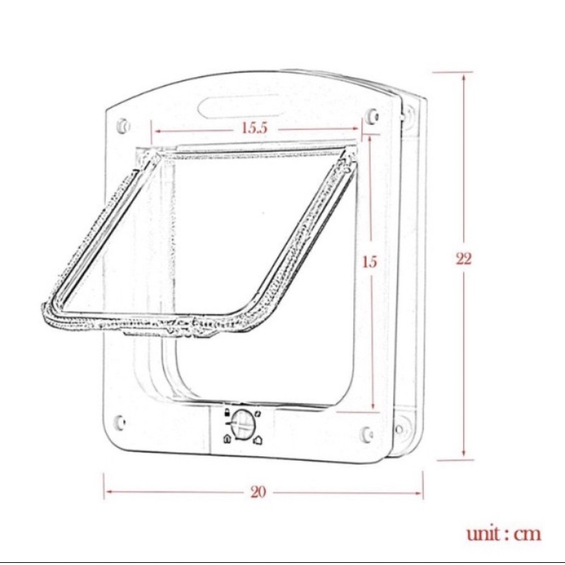 Pintu Anjing Kucing Big Cat Small Dog Medium Pet Kecil Door Flap Mate