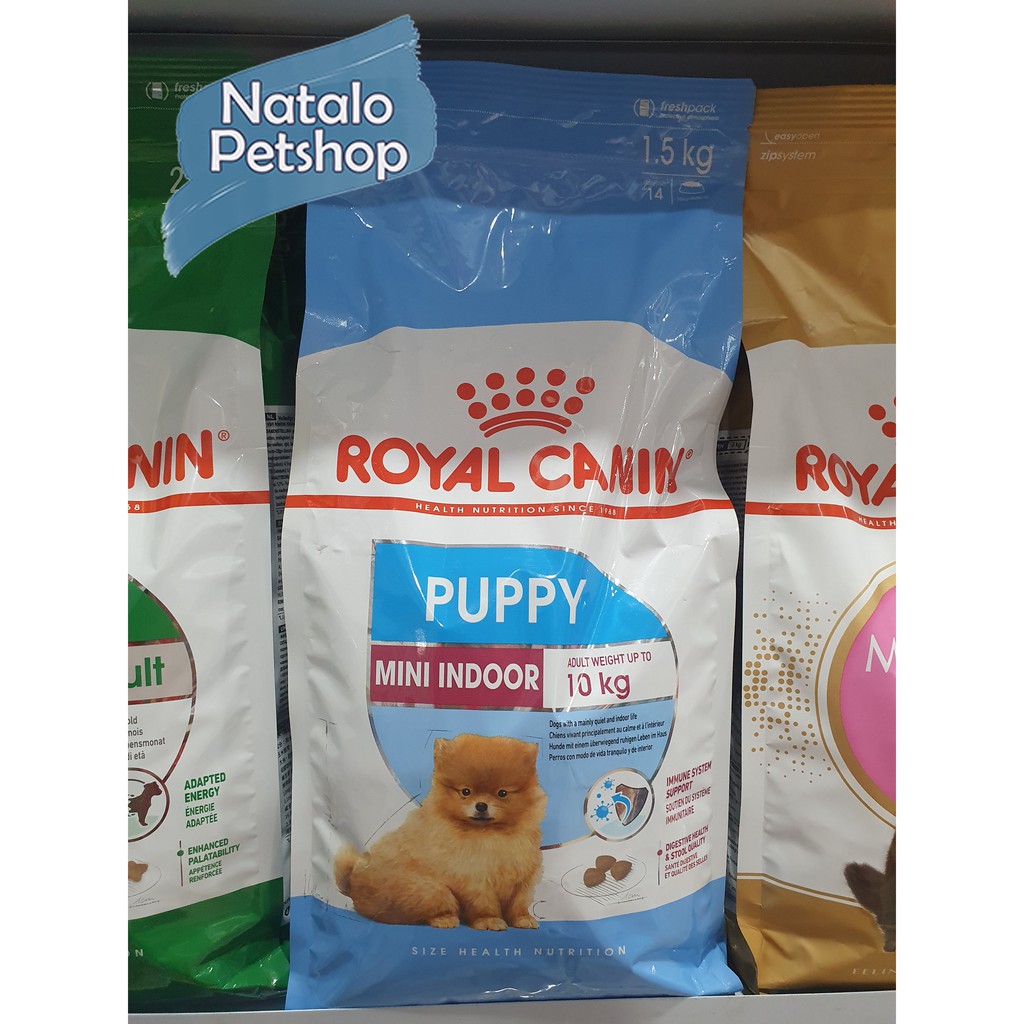 Royal Canin Mini Indoor Puppy Dog Food 1.5KG/Makanan Anak Anjing Kecil