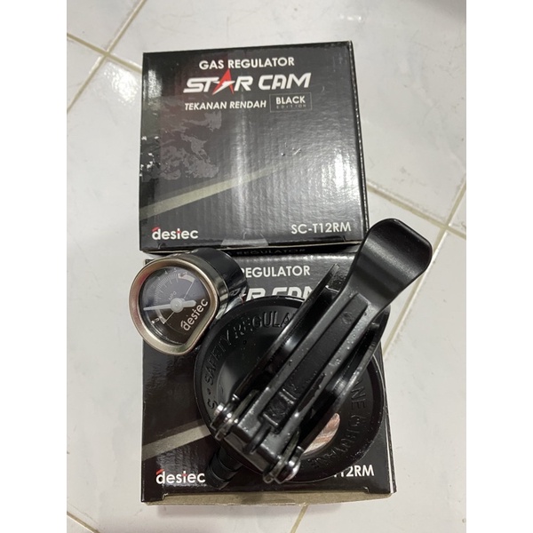 Regulator Gas Starcam Meter Otomatis SC-T12RM / Gas Regulator star cam tekanan rendah black edition