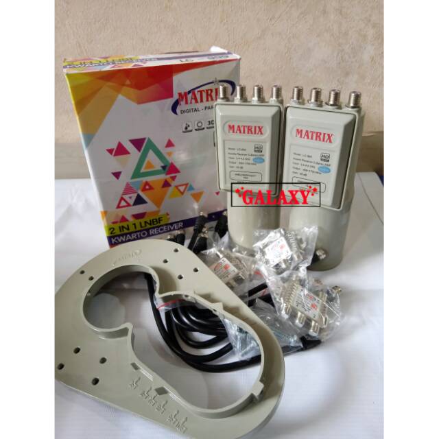 LNB C Band 2in1 Kwarto (2 Satelit 4 Receiver)