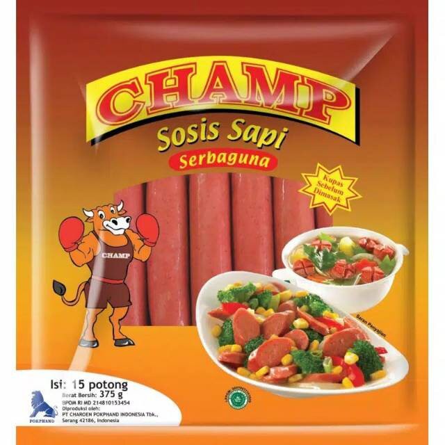 

CHAMP MT BEEF SAUSAGE 375 G*