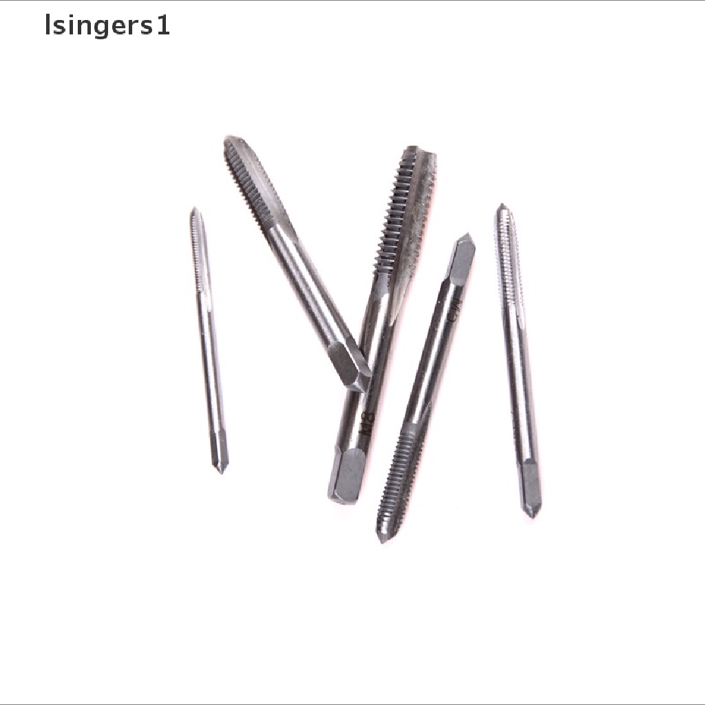 (lsingers1) 5pcs / Set Alat tapping Tangan Lurus Flute M3 M4 M5 M6 M8 3mm - 8mm