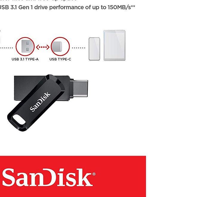 ✼ Sandisk Flashdisk OTG Type C hp 32GB 64GB 128GB SanDisk Dual Drive USB 3.1 ✺