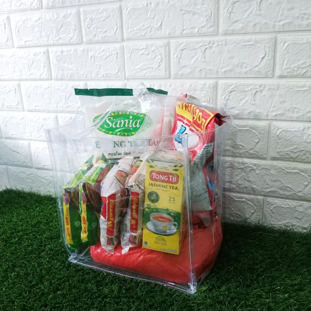 

Tas Mika Transparan Tebal Ukuran Besar P 23 L 23 T 26 Muat Box Nasi