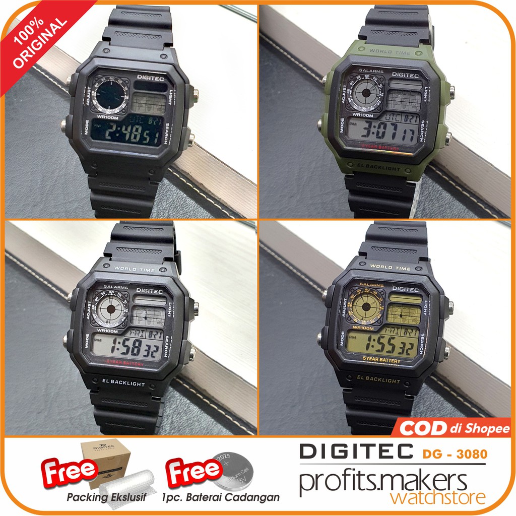 DIGITEC DG 3080 / DG-3080 / DG3080 Watch Jam Tangan ORIGINAL