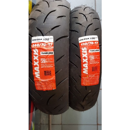 BAN MAXXIS VICTRA 110/70-17 DAN 140 17 SUPERMOTO KLX DTRACKER CRF WR155 BAN LUAR STANDART DEPAN DAN 