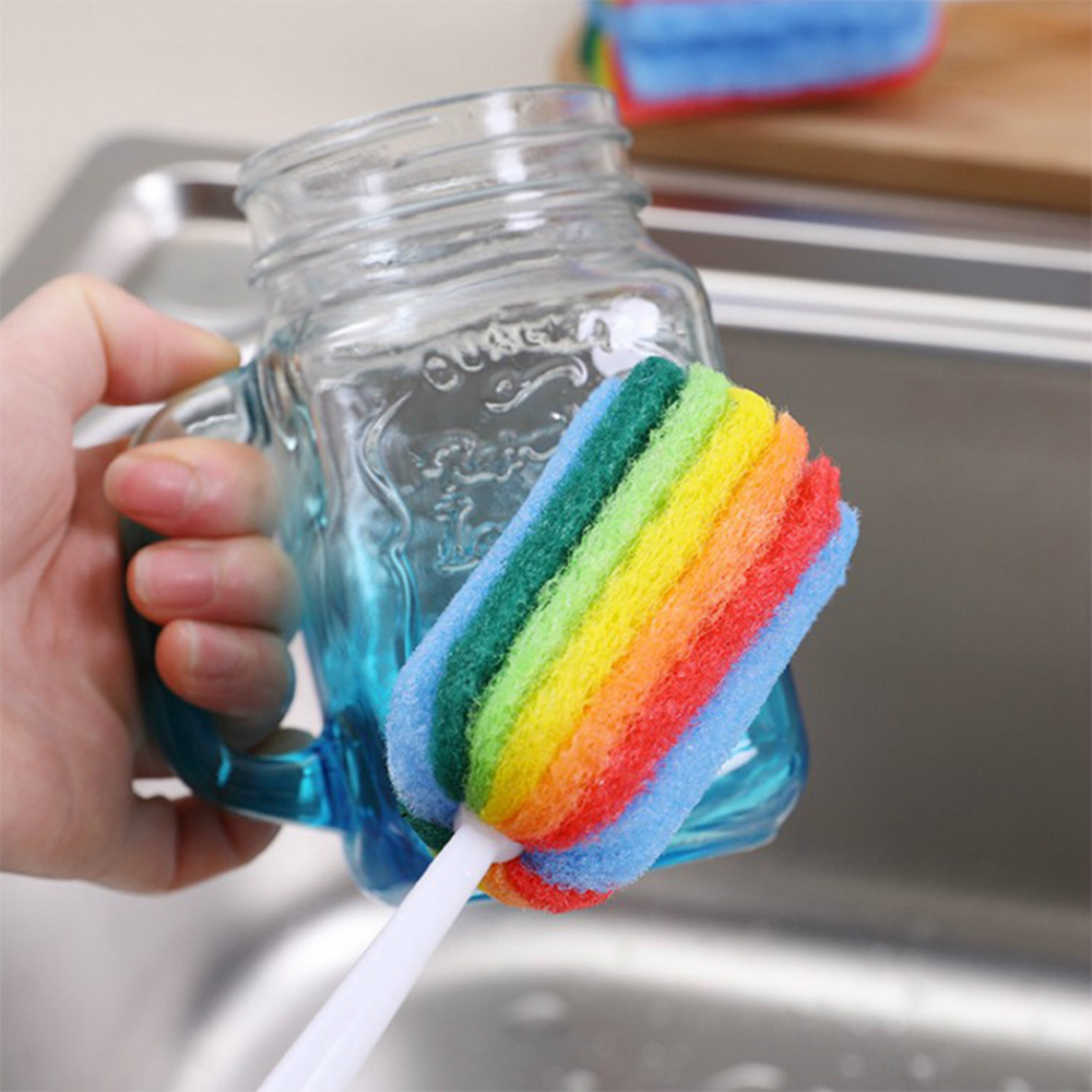 【TERSEDIA &amp; COD】Baby Bottle Brushes Silicone Glass Cleaning Brush Long Handle Cup Brush Household Tea Kitchen