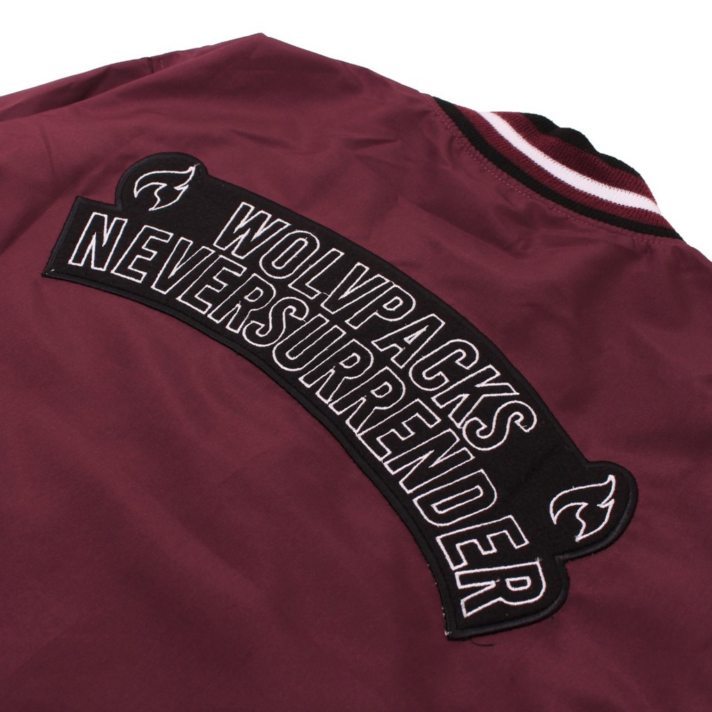 JAKET BASEBALL WORNHOLE WOLV / JAKET PRIA / JAKET MOTOR