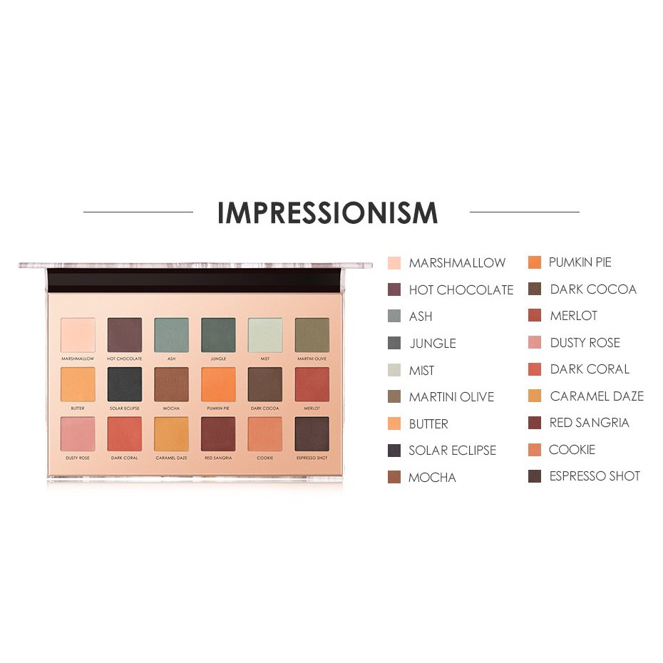 (READY &amp; ORI!) FOCALLURE Impressionism 18 Colors Eyeshadow Pallete With Mirror FA40-5 FA 40