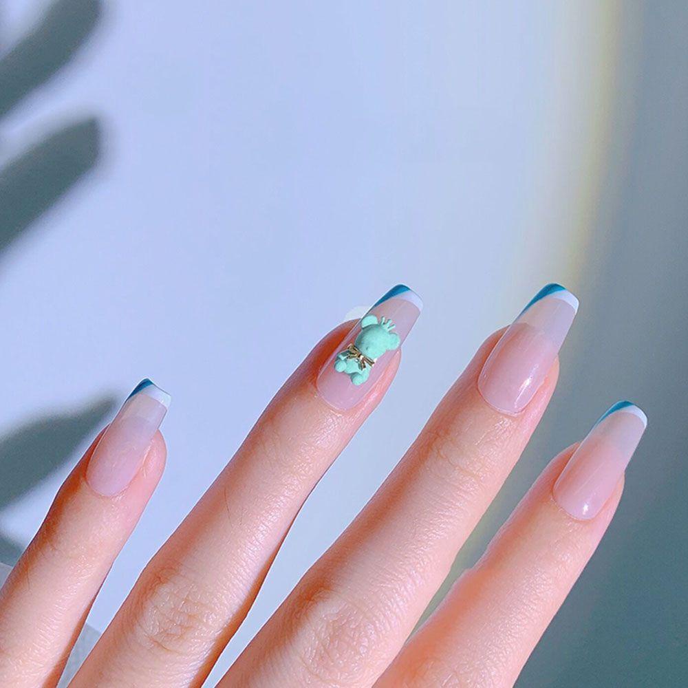 MXBEAUTY Hiasan Kuku Beruang DIY Fashion|Perhiasan Kuku Kartun Manikur Resin Warna