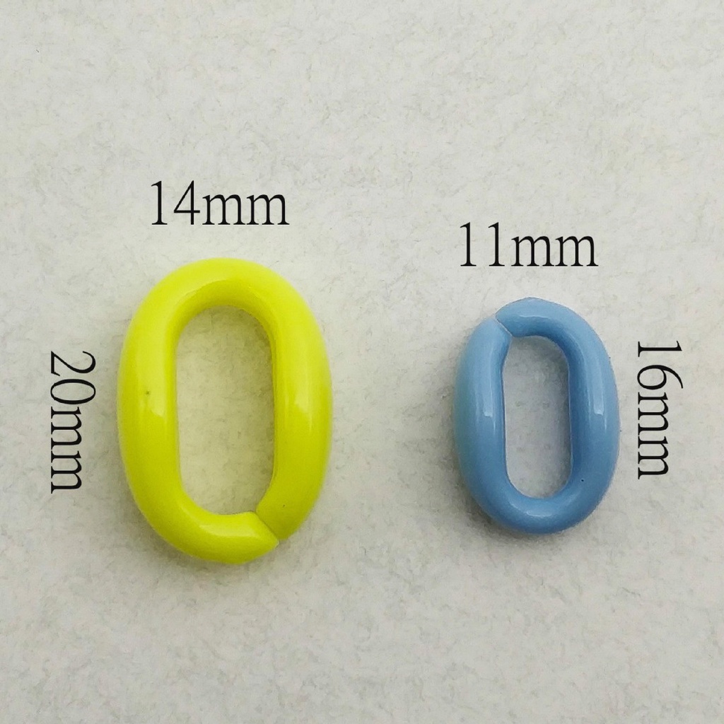 50 Pcs Gantungan Kunci Bahan Plastik Akrilik Ukuran 11x16mm Untuk Tas