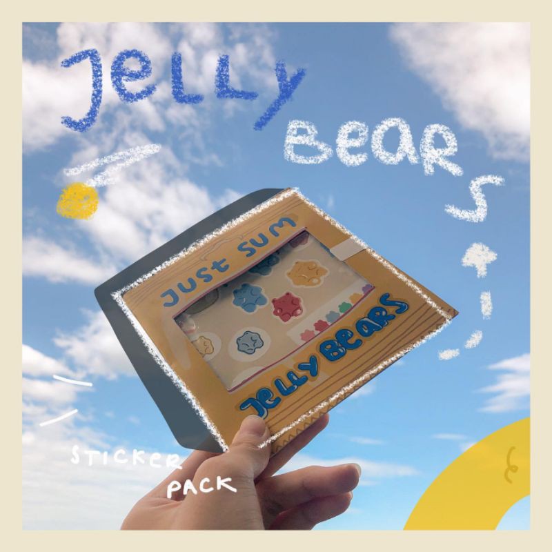 

Riceloaf Just sum Jelly Bears Sticker Sheet Lucu Cute Aesthetic