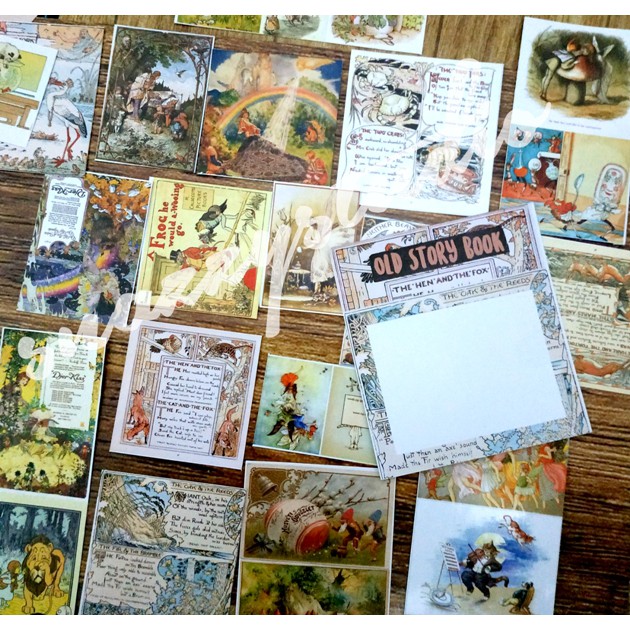 

Deco Sticker Old Storybook Vintage Stiker - Aesthetic Tumblr Sticker for Bujo Bullet Journal