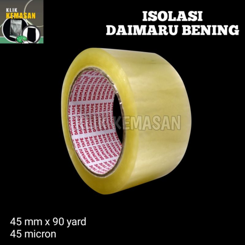 

ISOLASI DAIMARU ISILASI BENING LAKBAN OPP TAPE TRANSPARAN LAKBAN BENING ISOLASI BENING