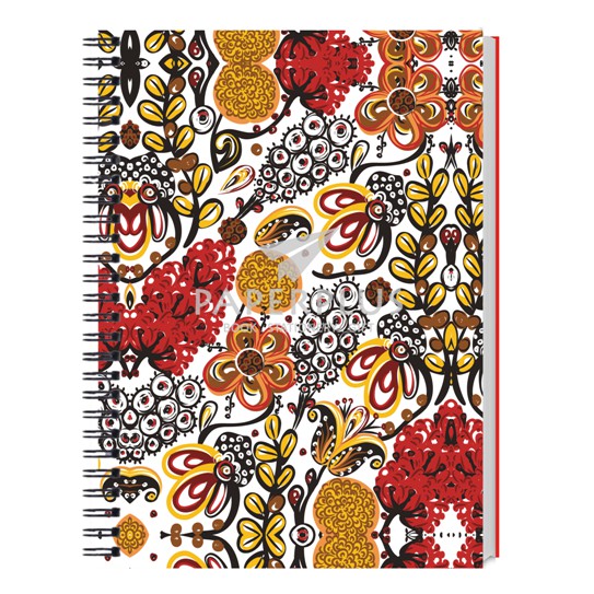 

Spiral Notebook A5 Polos Bunga Coklat