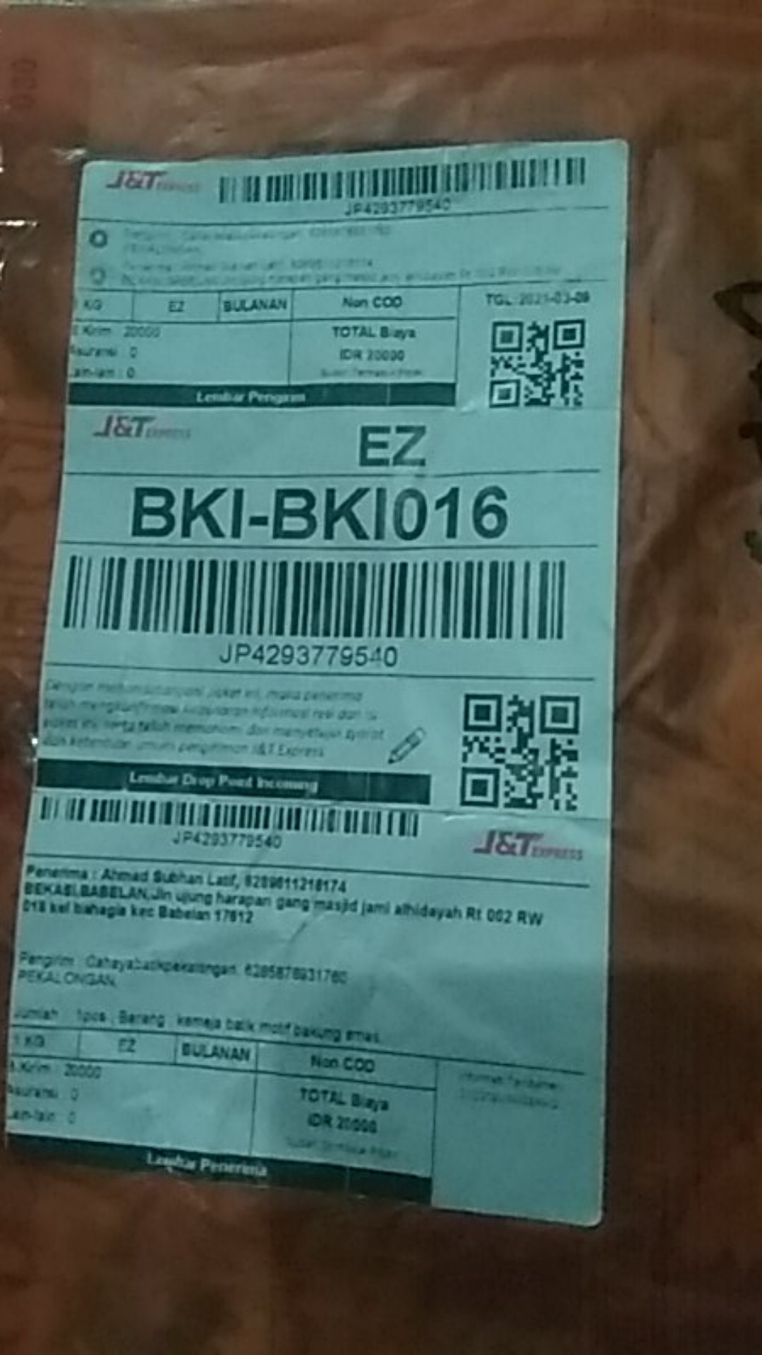 Kemeja Batik Motif Bakung Emas