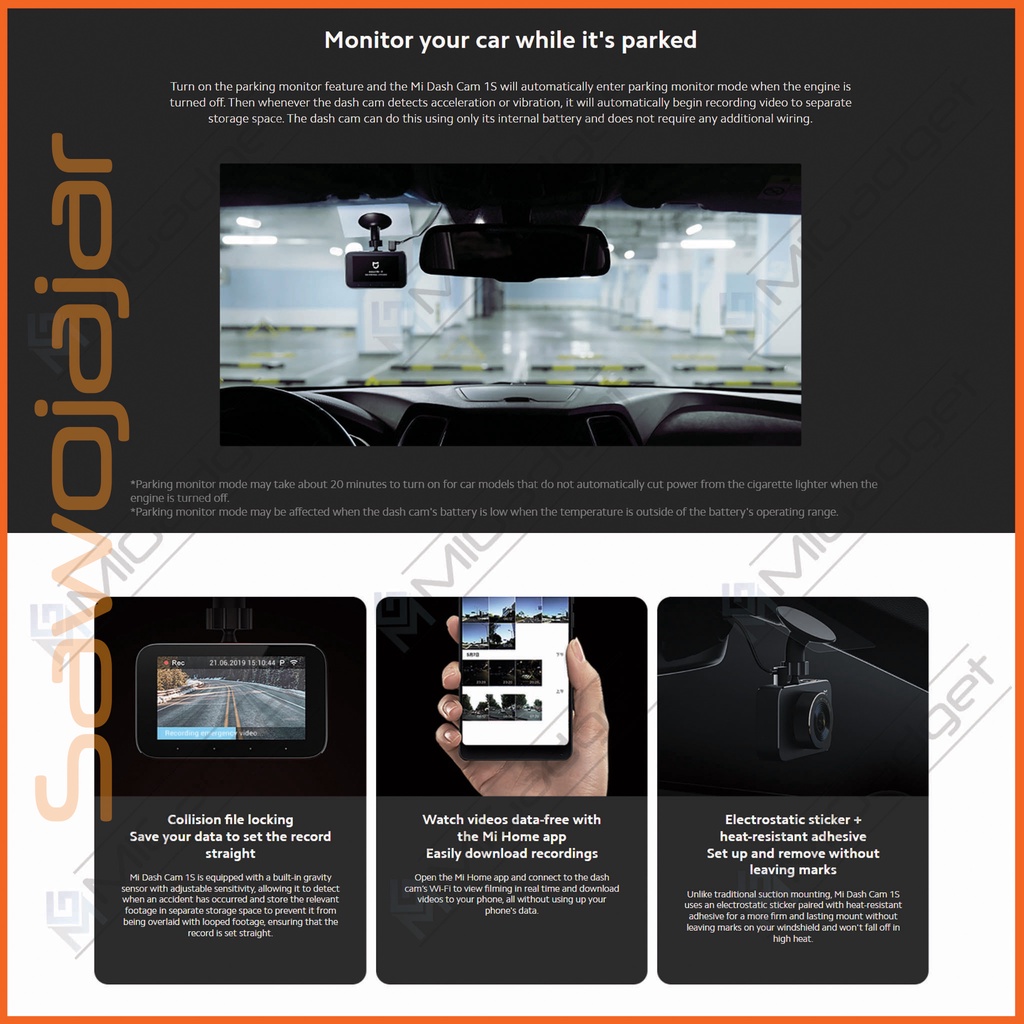 Xiaomi Mi Dash Cam 1S Dashcam 1 S - Kamera Mobil-3