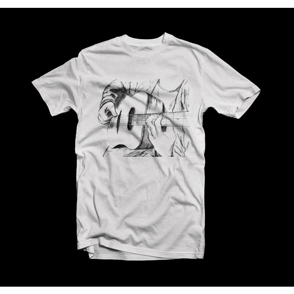 Kaos Distro Original Art Akustik Gitar Lengan Pendek Baju Murah Terjangkau T-Shirt Pria Wanita