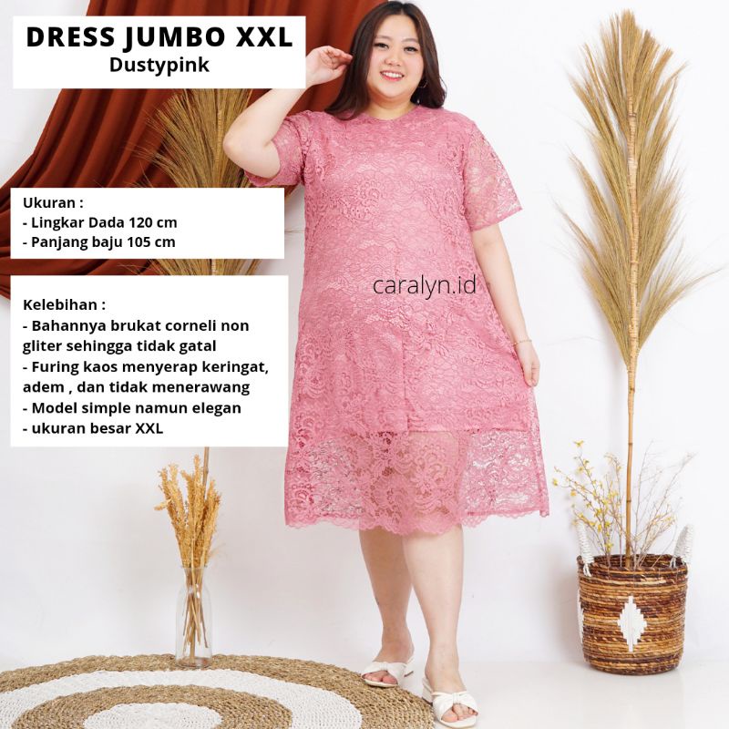 DRESS BRUKAT KONDANGAN BIGSIZE JUMBO XXL