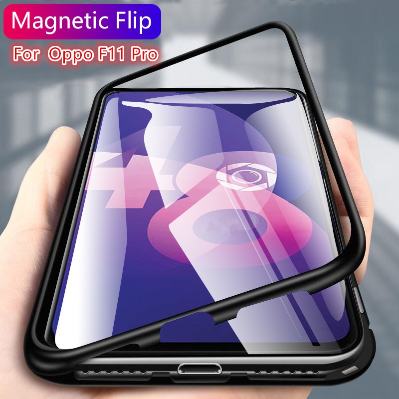 Casing Oppo F11 Pro F7 A7 A5S A9 2020 Magnetic Magnet