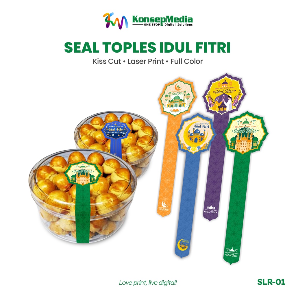 

Set Sticker Segel Idul Fitri | Stiker Botol / Toples Kue Lebaran | SLR-01