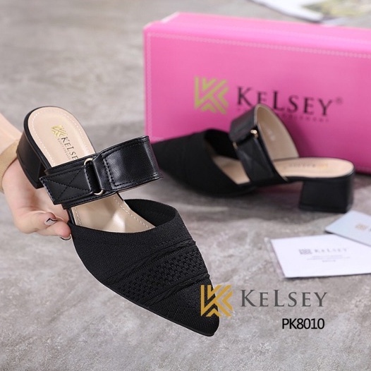 (Promo 10rb) Kelsey Sandal Hak Tahu 4cm Wanita / Sandal Heels Wanita PK8010