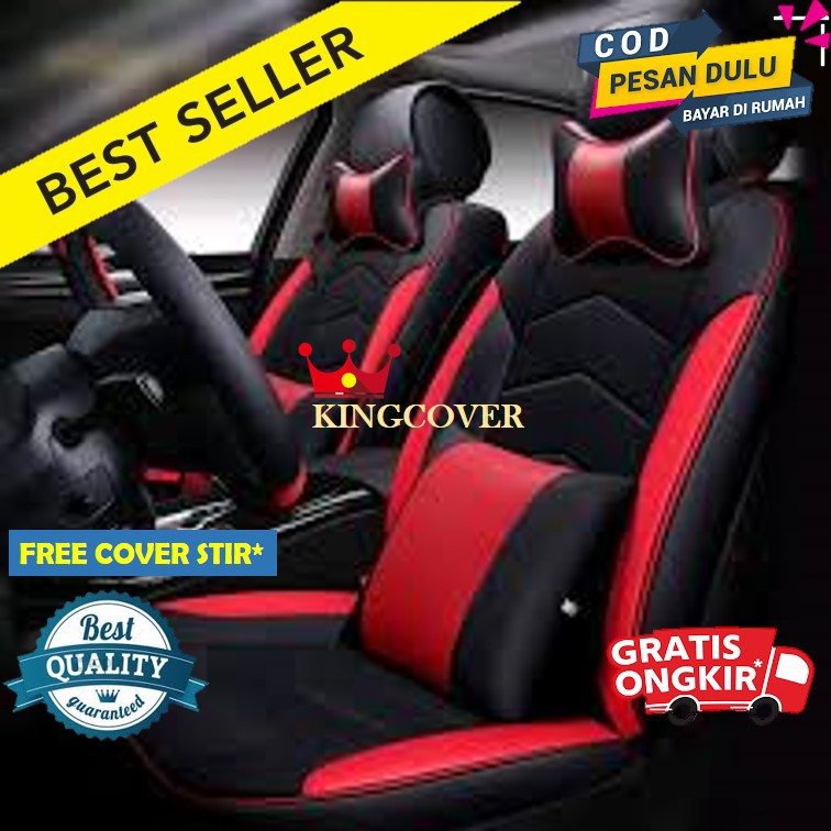 SARUNG JOK MOBIL AVANZA 2005-2010 XENIA 2005-2010 BAHAN KULIT SYNTETIC FULL SET 3 BARIS