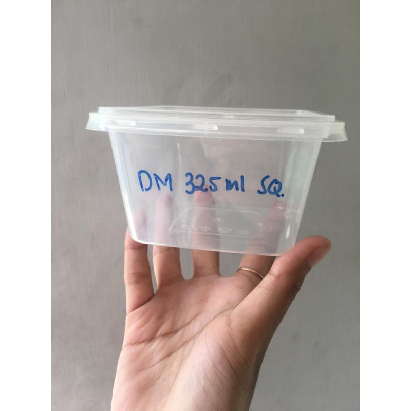 Thinwall 250sq isi 25 kotak square wadah slime terbaru model kotak makanan jajan merek DM