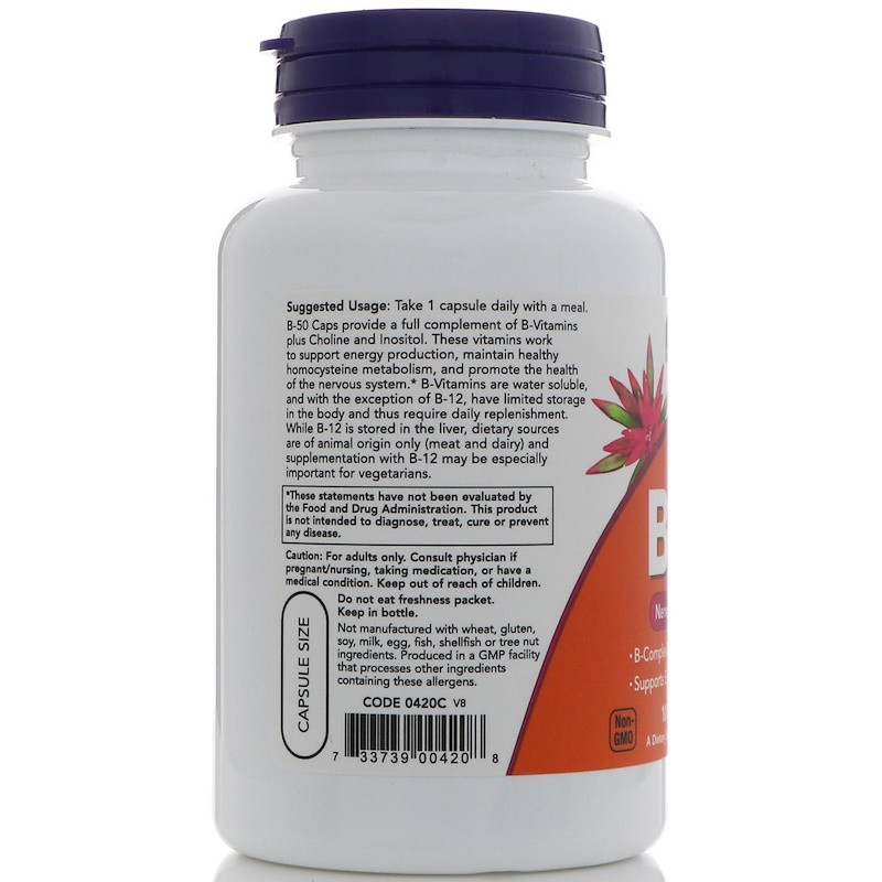 Now Foods B 50 100 Veg Now Food B 50 Vitamin B50 Vit B 50 Ori USA