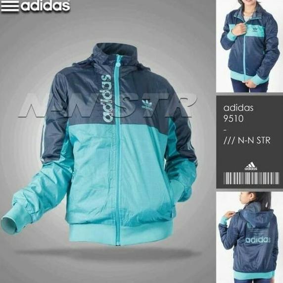 Jaket Motor Parasut Wanita 2In1 Merk Adidas Anti Air Terlaris....