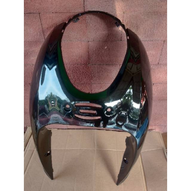Cover body depan scoopy karbu hitam