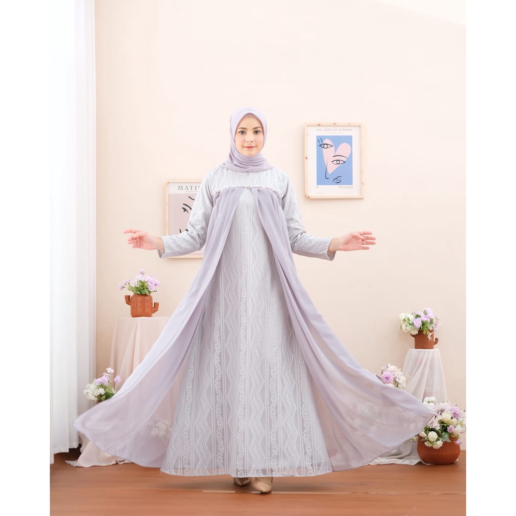 Gamis Sabyan NK / Kebaya Gamis Pesta / Dress Brukat / Kebaya Kondangan