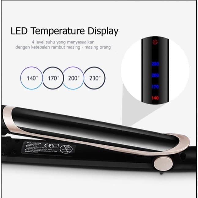 INFRARED HAIR STRAIGHTENER KEMEI 2219 catokrambut lurus smoothing