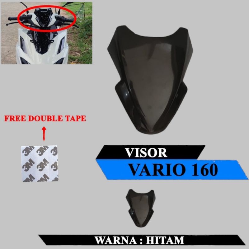 MIKA VISOR NEW VARIO 160 ABS CBS HITAM TEBAL MODEL STANDARD