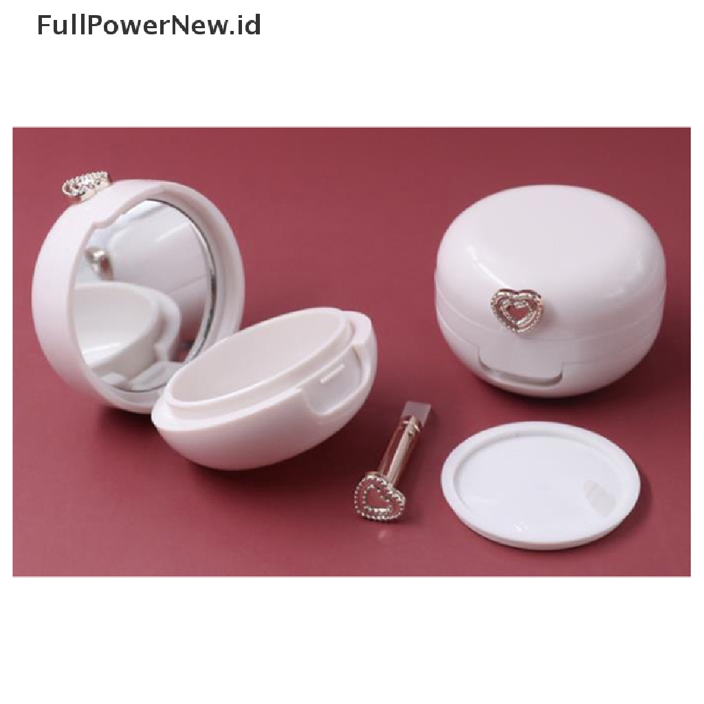 (Full) 1pc Botol Kosong 20g Warna Putih Dengan Brush Untuk Lip Balm