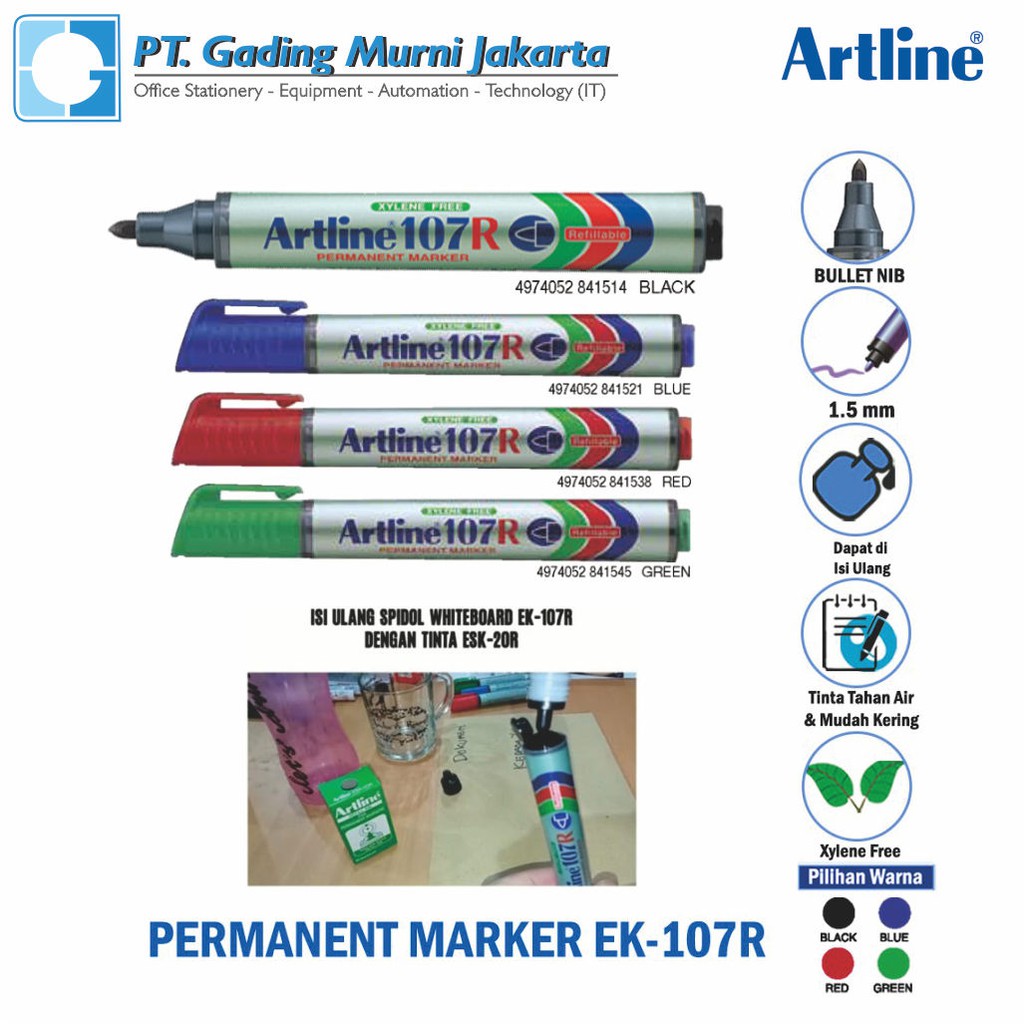 

SPIDOL ARTLINE MARKER CLIP 107 R