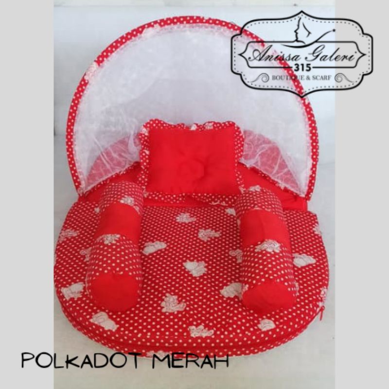 Kasur Bayi Lipat Set Motif Printing Perlengkapan Tidur Bayi