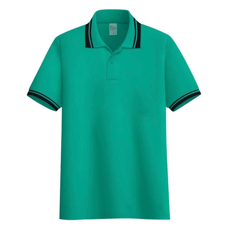 Kaos polos - Poloshirt Hijau Tosca kerah stripe | kaos kerah pria polo shirt lengan pendek | atasan baju kaos seragam polos