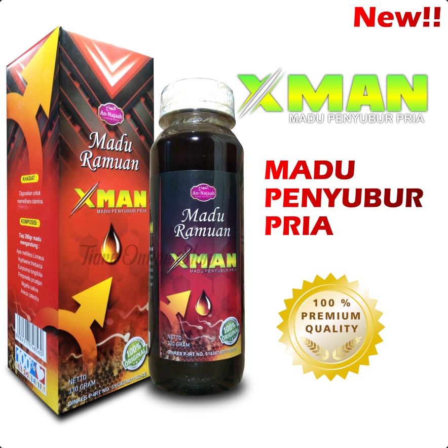 Madu Kesuburan Pria XMan An-Najaah Premium Original 330 gram Madu Promil Untuk Kesuburan laki-laki