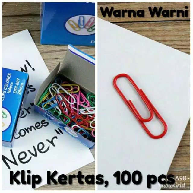 

Klip Kertas Aneka Warna, 100 pcs