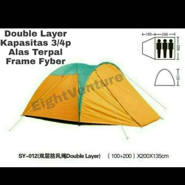 Tenda dome Kap 3-4orang double layer BN 012