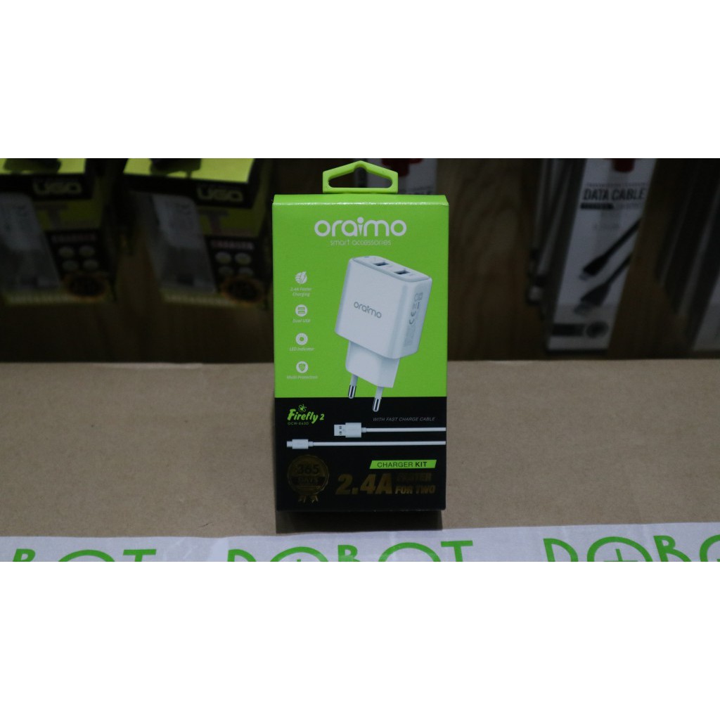 CHARGER + KABEL ORAIMO OCW-E36S OUTPUT 1A GARANSI 1TH