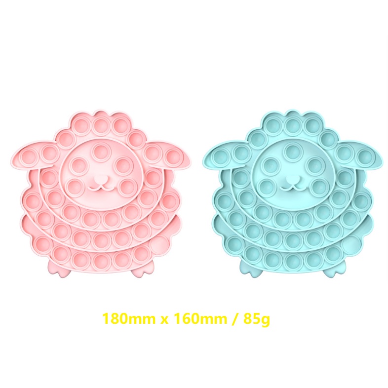 Animal Pop It Push it Pelangi Rainbow Unicorn Astronot Spinner Push Bubble Stress Kids Dino-7